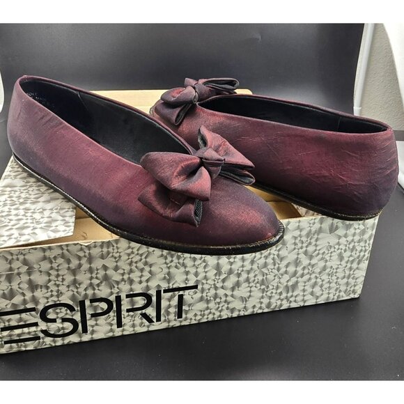 Vintage Esprit Womens Amethyst Betty Flats With Bow Detail Size 8 Elegant JJ3827 - Picture 3 of 10